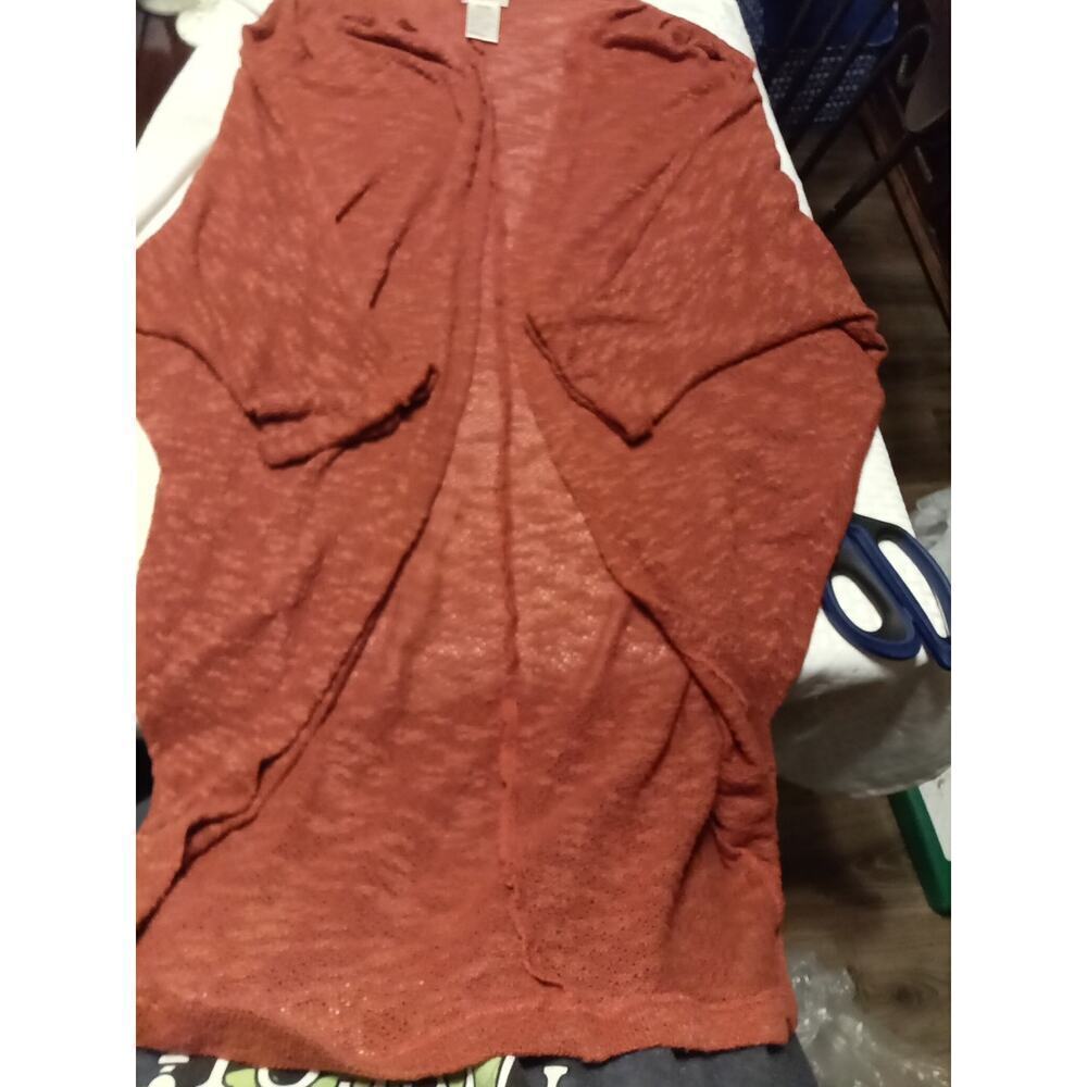 Free People Women's OS Terracotta Boho Long Sleeve Duster Cardigan